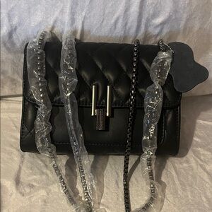 Elegant Black Quilted Women's Bag New Without Tags